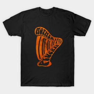 Mother Plucker Distressed Orange Harp T-Shirt